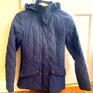 Barbour navy size 6 with elbow pads jacket